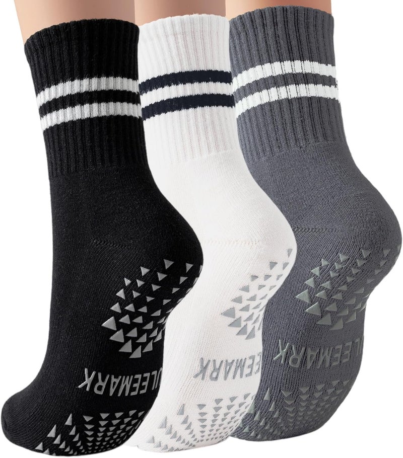 ULEEMARK Store Womens Pilates Non slip Yoga Socks Dance Gym Exercise Ankle Socks - Image 1